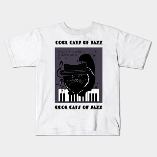 Cool Cats of Jazz-jazz music Kids T-Shirt